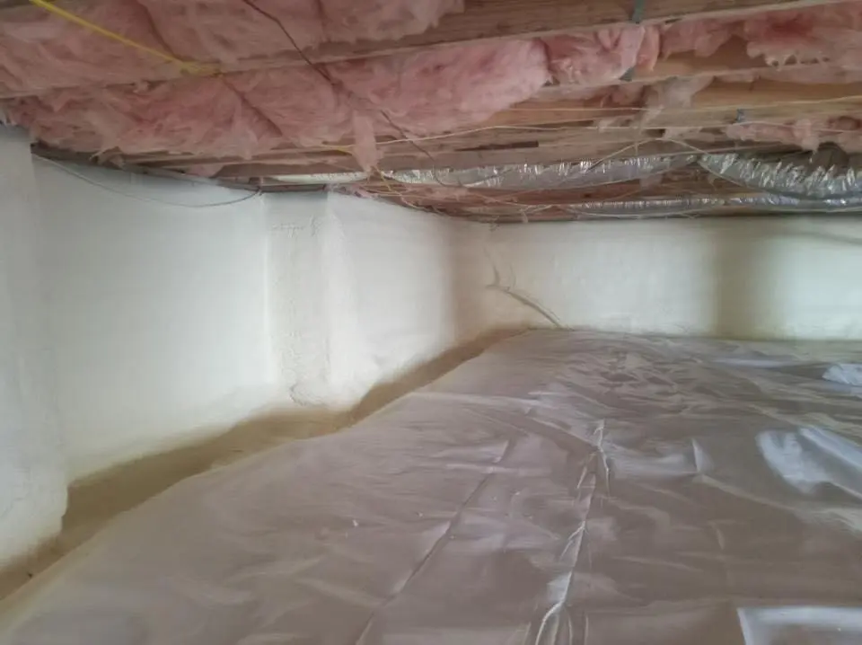 Crawl space encapsulation with closed-cell spray foam for Roof Leak Repair in Hackensack